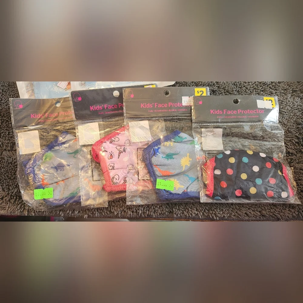 Kids Colorful Face Masks Set